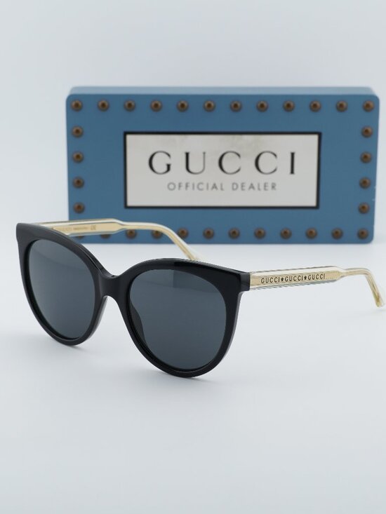 Gucci GG0565S 001 Women Cat Eye Sunglasses - Black / Grey main image 5